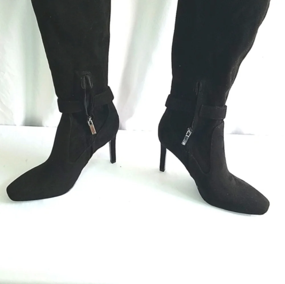 Marc Fisher LTD Caia Over The Knee Stiletto Heel Boots Black Size 6.5M